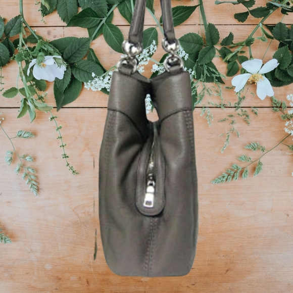 Coach gray pebbled carryall - Picture 8 of 10